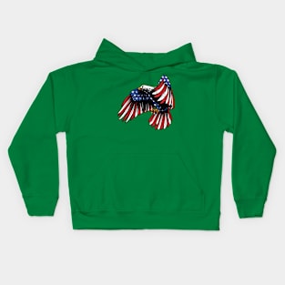 American eagle flag Kids Hoodie